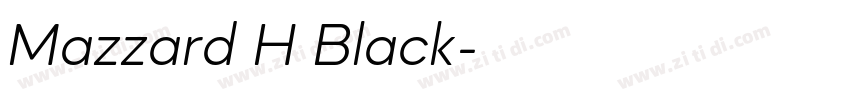 Mazzard H Black字体转换